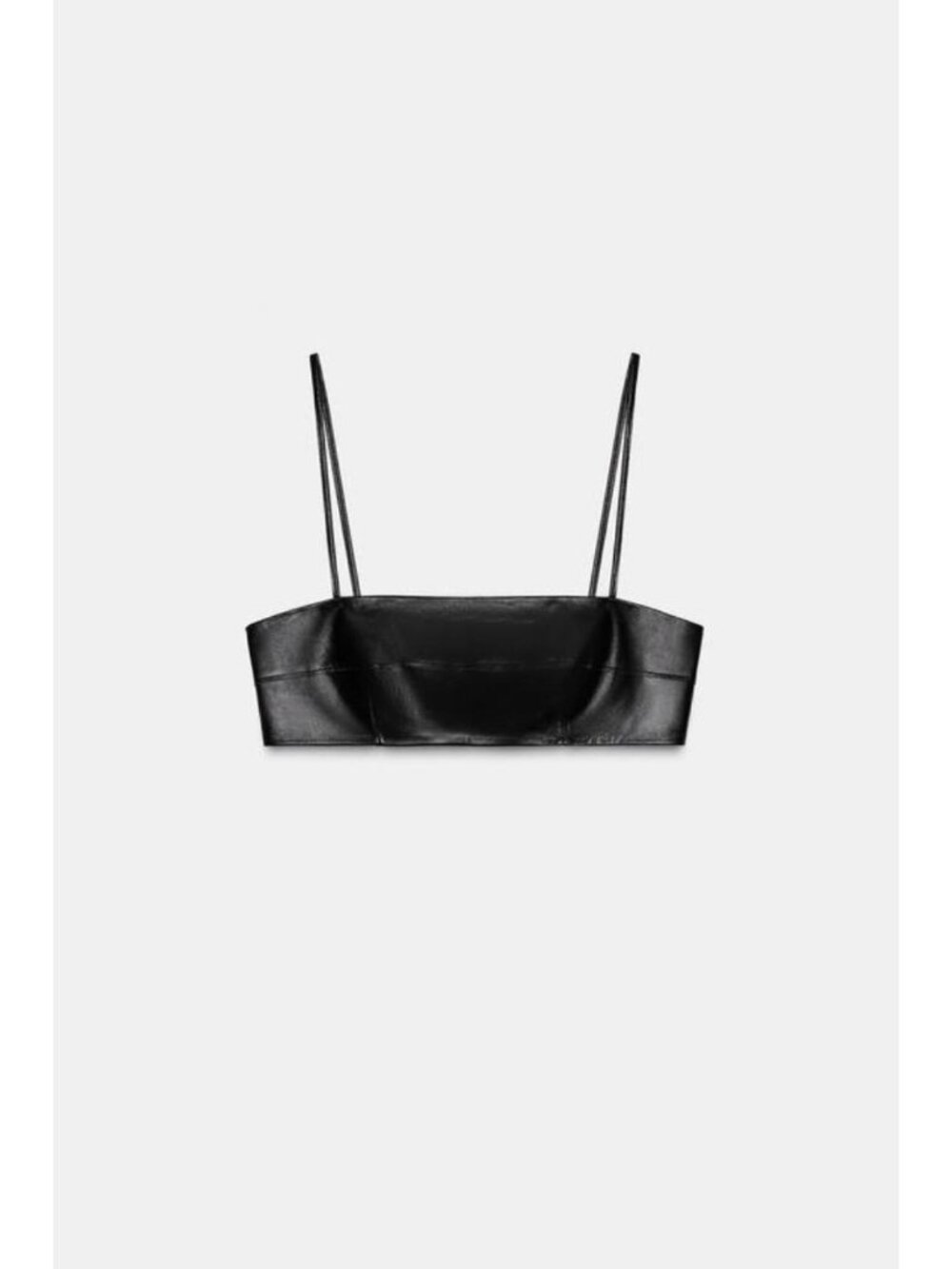 ZARA 100% LEATHER BANDEAU TOP ZW COLLECTION LIMITED EDITION - Picture 4 of 6
